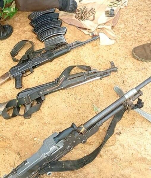 PHOTOS: Troops neutralise six bandits in Kaduna, recover arms